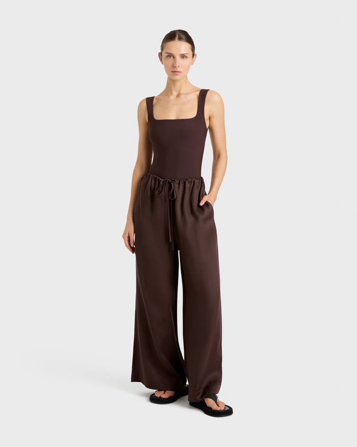bondi born Fluid Drawstring Pant - Mocha