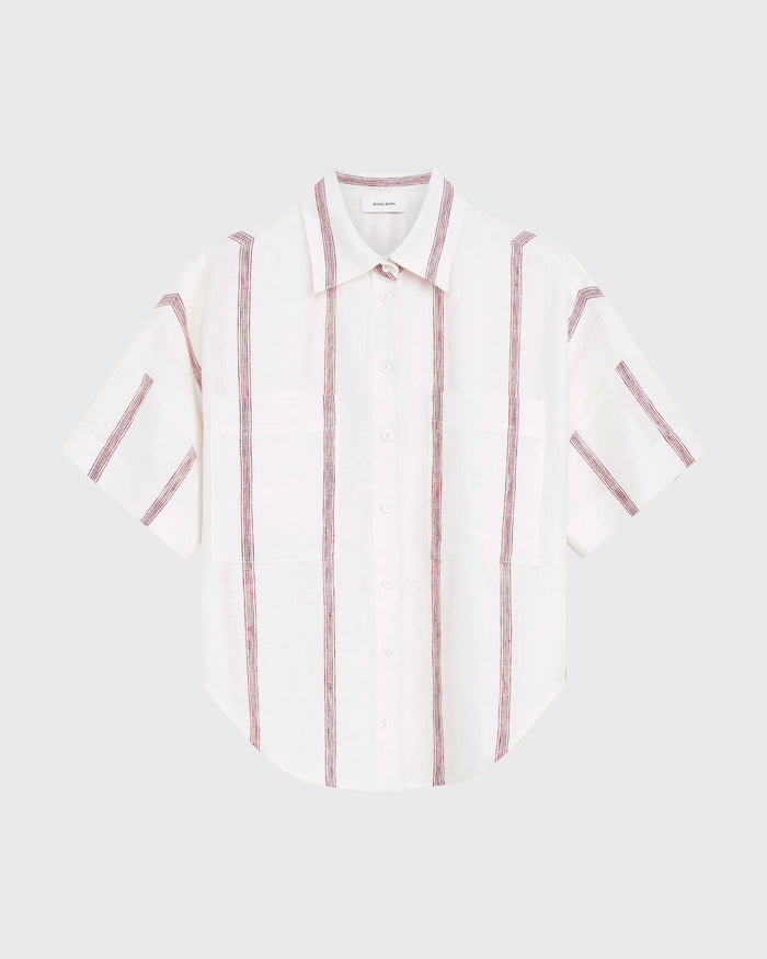 Bondi Born Kiama Short Sleeve Shirt - Red Stripe
