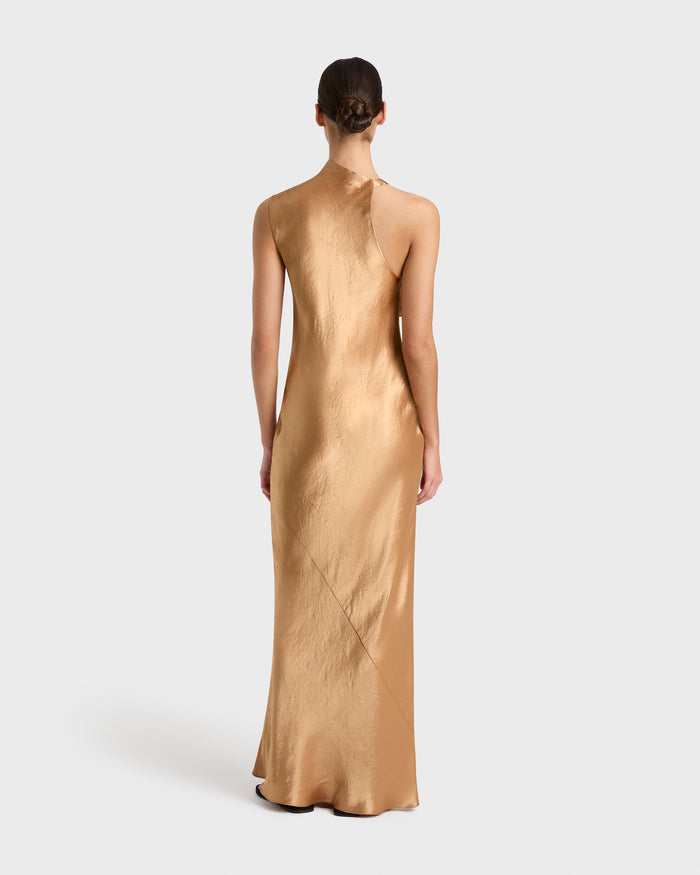 Bondi Born Kobe Open Shoulder Maxi Dress - Honey