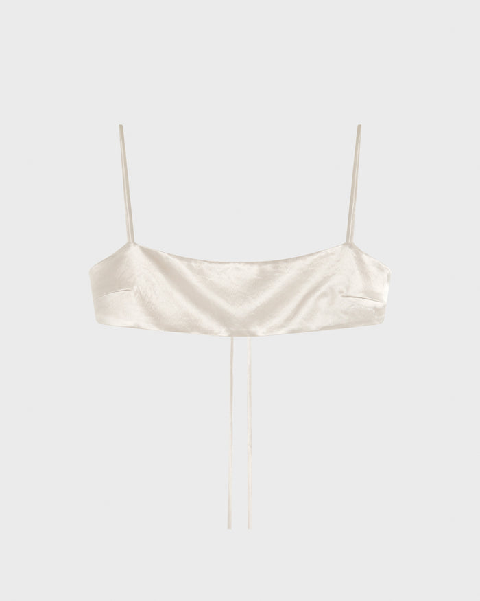 Bondi Born Kobe Satin Slimline Bodice - Silver