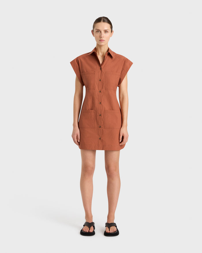 bondi born Kyoto Pocket Mini Dress - Sienna
