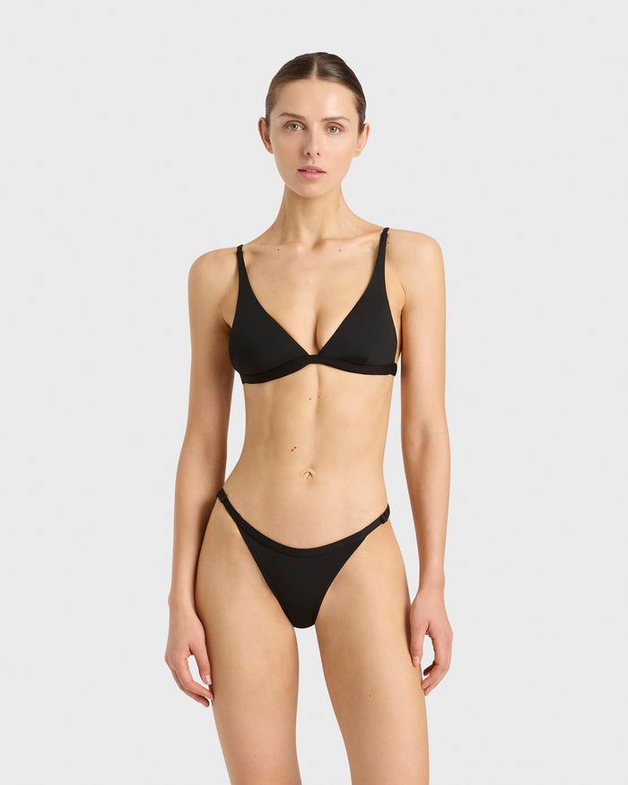 bondi born Lana Bikini Top - Black (Embodee™)