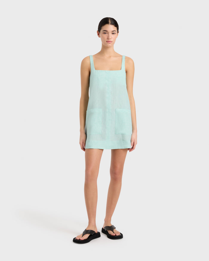 bondi born Leiden A-Line Mini Dress - Mint