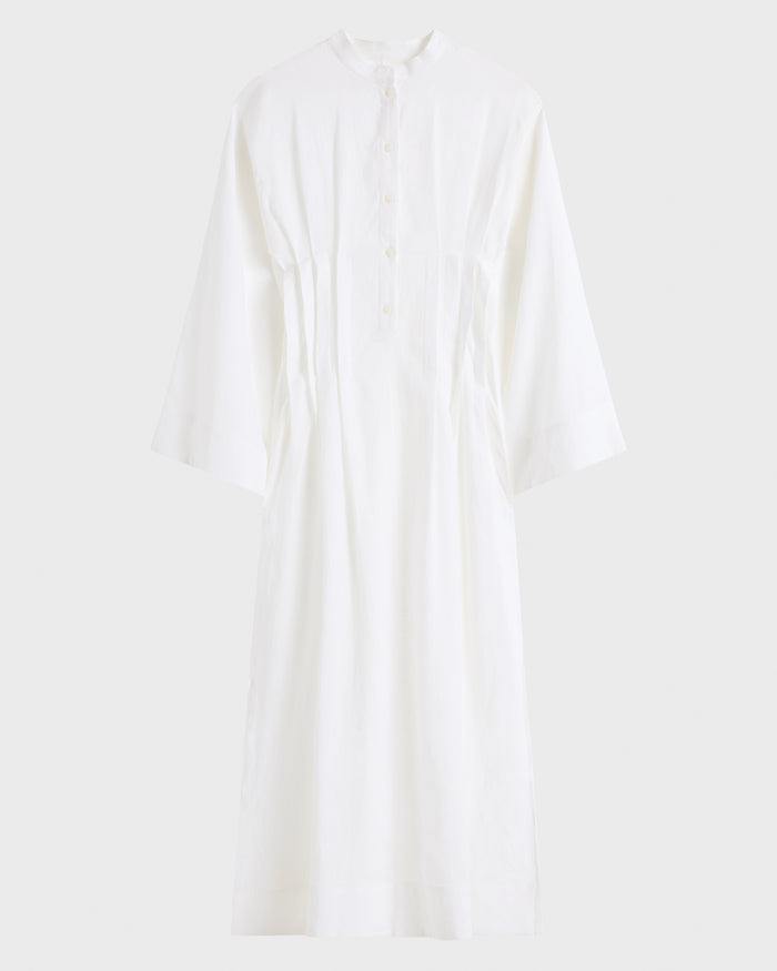 Bondi Born Leiden Pleated Caftan Dress - White