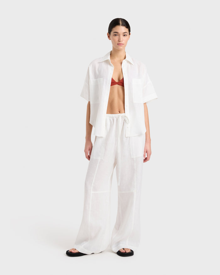 Bondi Born Leiden Relaxed Pant - White