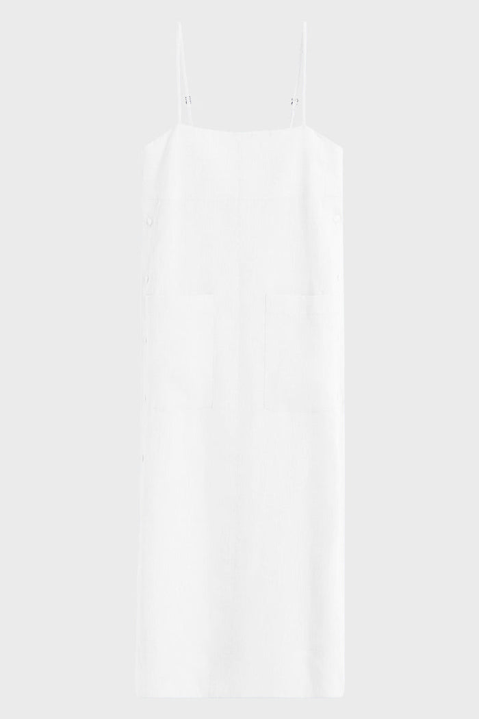 Bondi Born Leiden Side Button Cami Dress - White