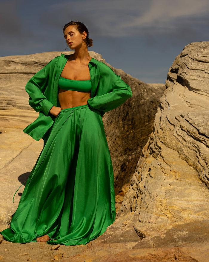 Bondi Born Marfa Oversize Shirt - Kelly