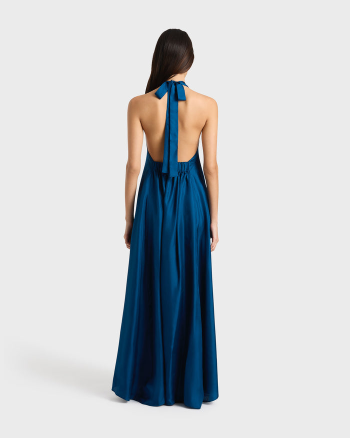 Bondi Born Marfa Silk Halter Maxi Dress - Tropico