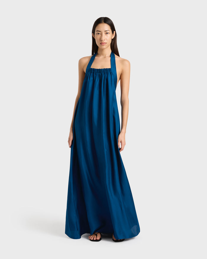 bondi born Marfa Silk Halter Maxi Dress - Tropico