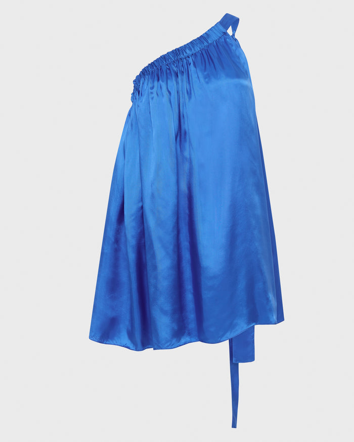 Bondi Born Marfa Silk Mini Dress - Cerulean