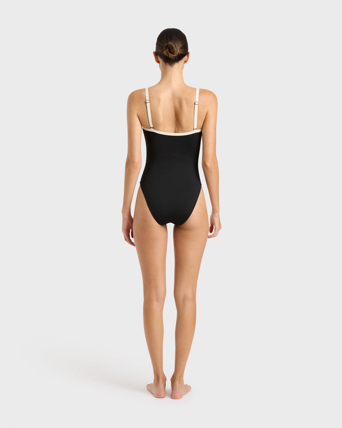 Bondi Born Harlow One Piece - Black & Porcelain (Embodee™)