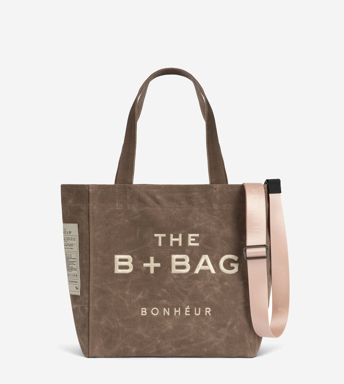 bonheur Canvas Chocolate Malt Medium Tote Bag
