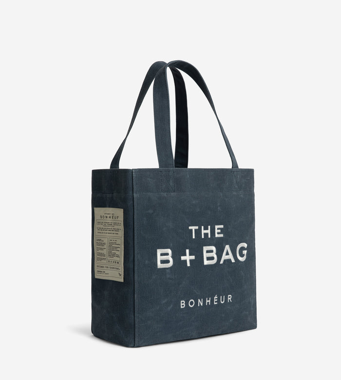 Bonheur Canvas Dark Denim Medium Tote Bag