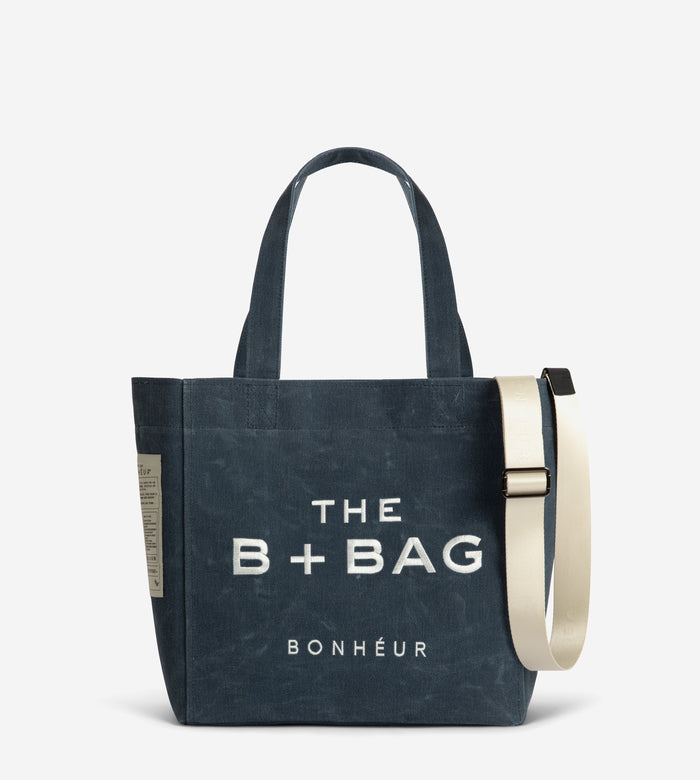 bonheur Canvas Dark Denim Medium Tote Bag