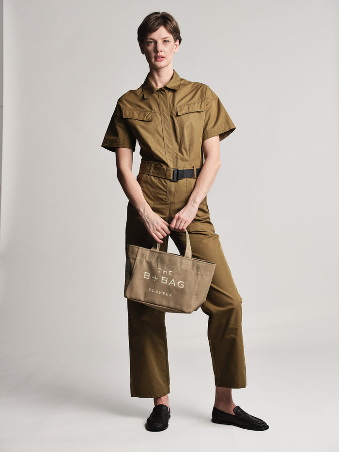 Bonheur Canvas Honey Mustard Small Tote Bag