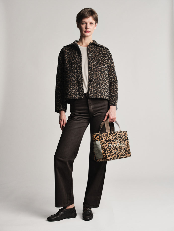 Bonheur Canvas Leopard Small Tote Bag