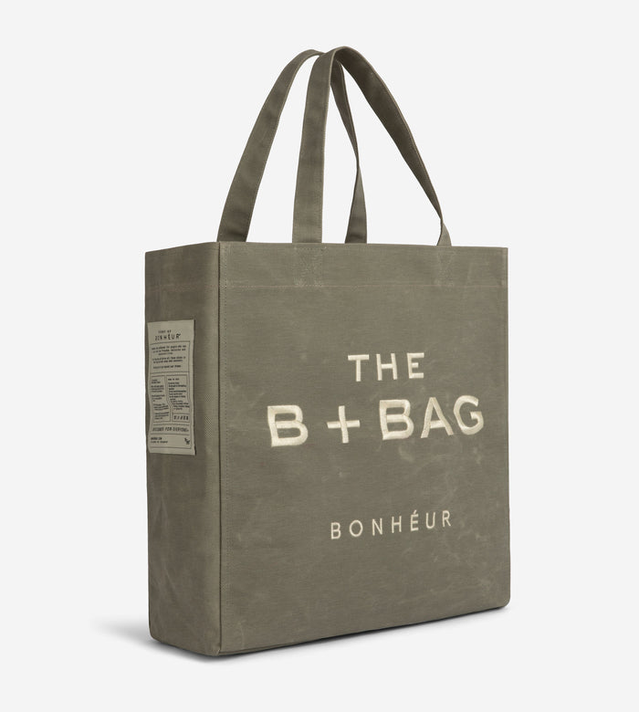 Bonheur Canvas Milky Green Large Tote Bag