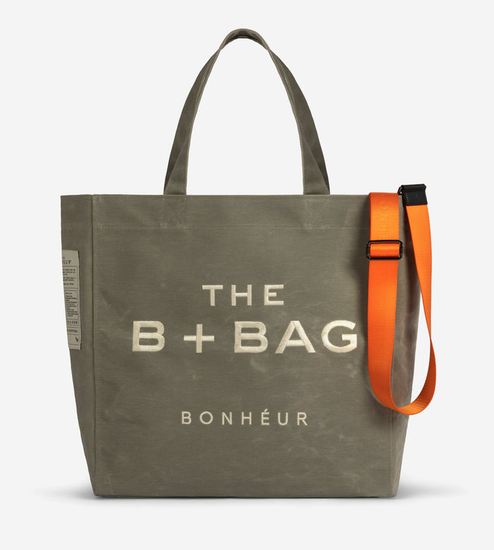 bonheur Canvas Milky Green Large Tote Bag