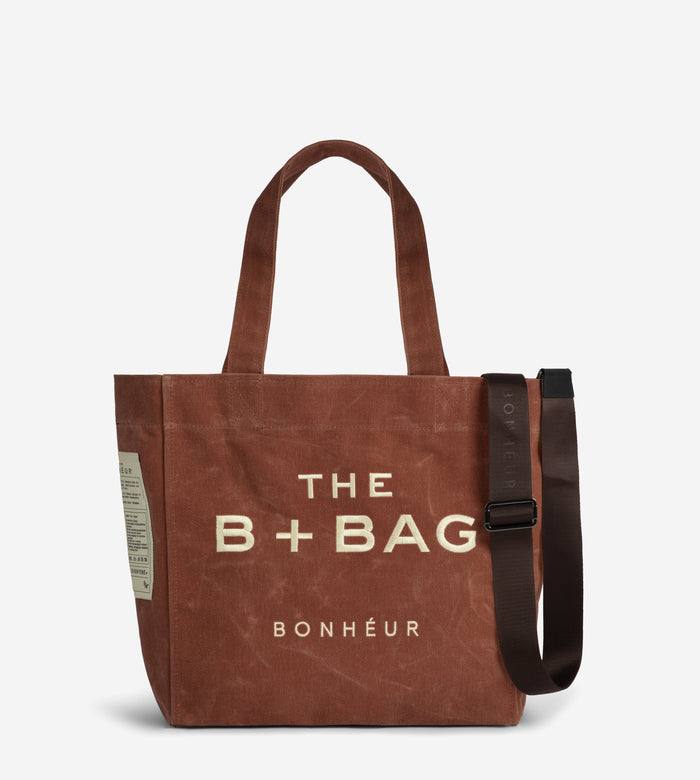 bonheur Canvas Terra Cota Medium Tote Bag