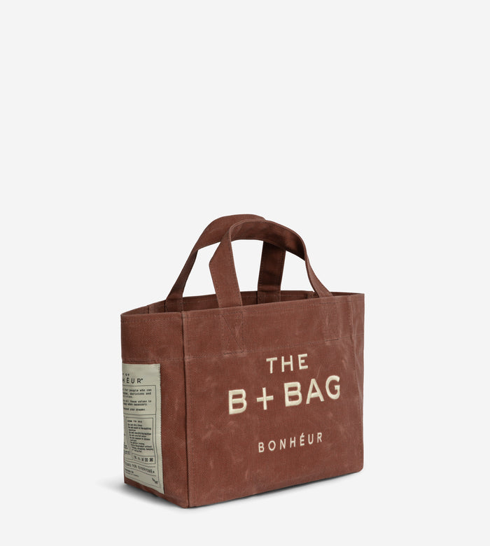Bonheur Canvas Terra Cota Small Tote Bag
