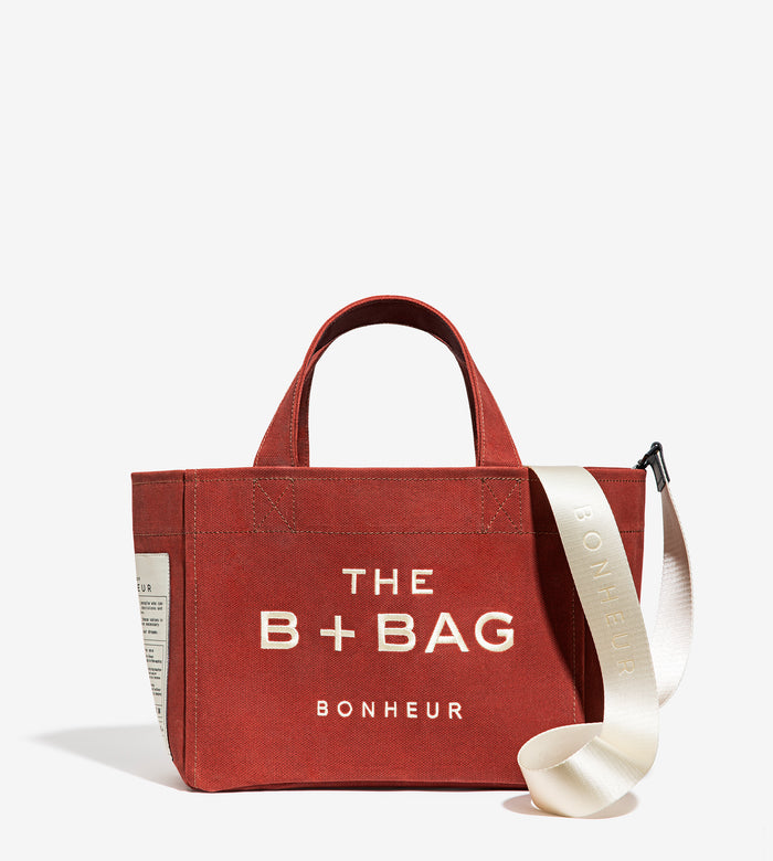 bonheur Canvas Tibetan Red Small Tote Bag