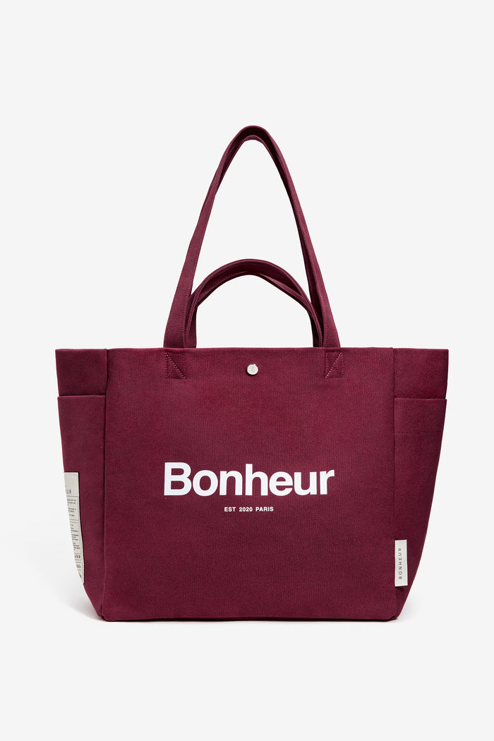 bonheur N°4 Canvas Cotton Bag- Cherry Red