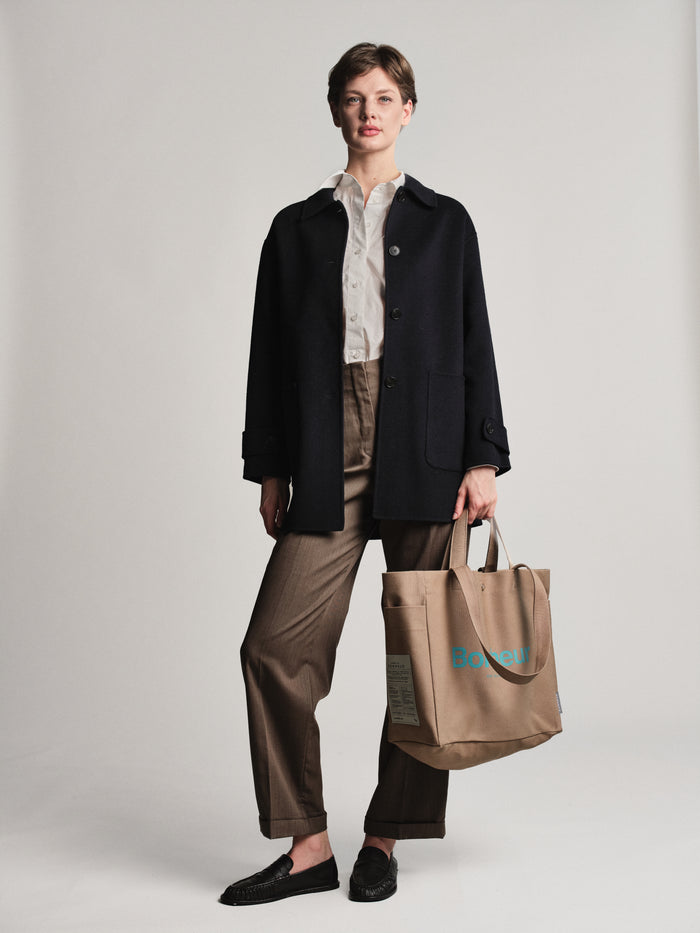 Bonheur N°4 Canvas Cotton Bag- Espresso Cream