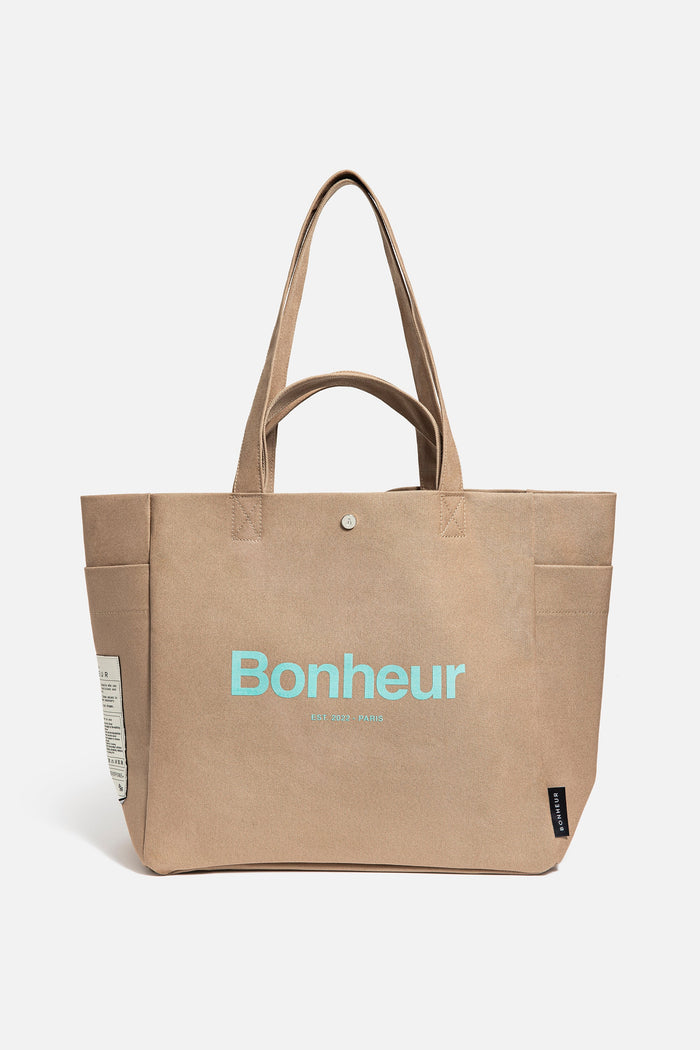 bonheur N°4 Canvas Cotton Bag- Espresso Cream