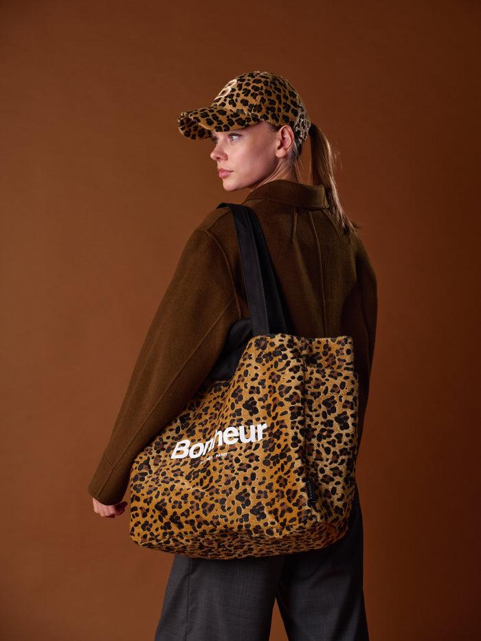Bonheur N°4 Canvas Cotton Bag - Leopard