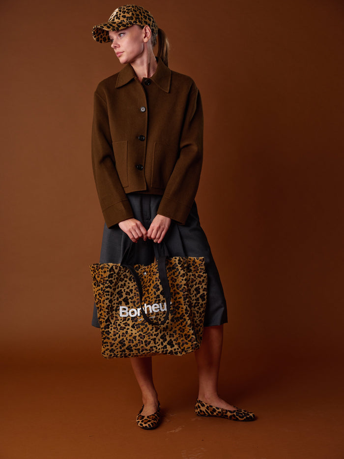 Bonheur N°4 Canvas Cotton Bag - Leopard