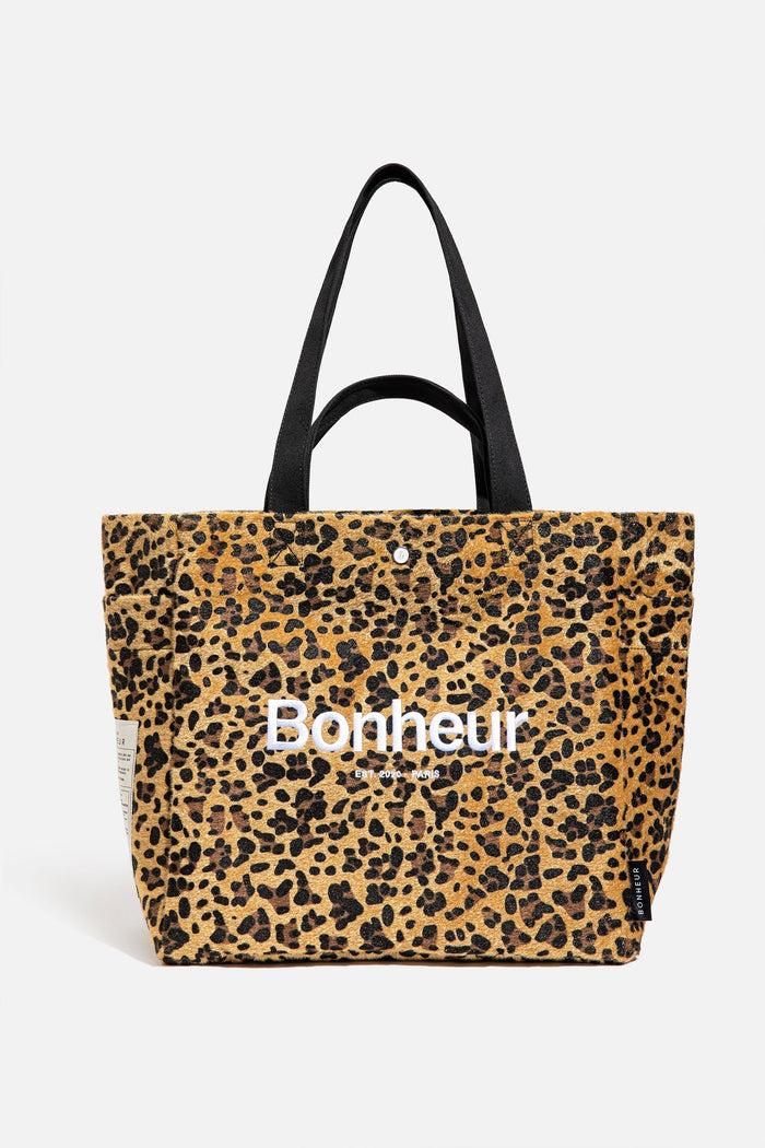 bonheur N°4 Canvas Cotton Bag - Leopard
