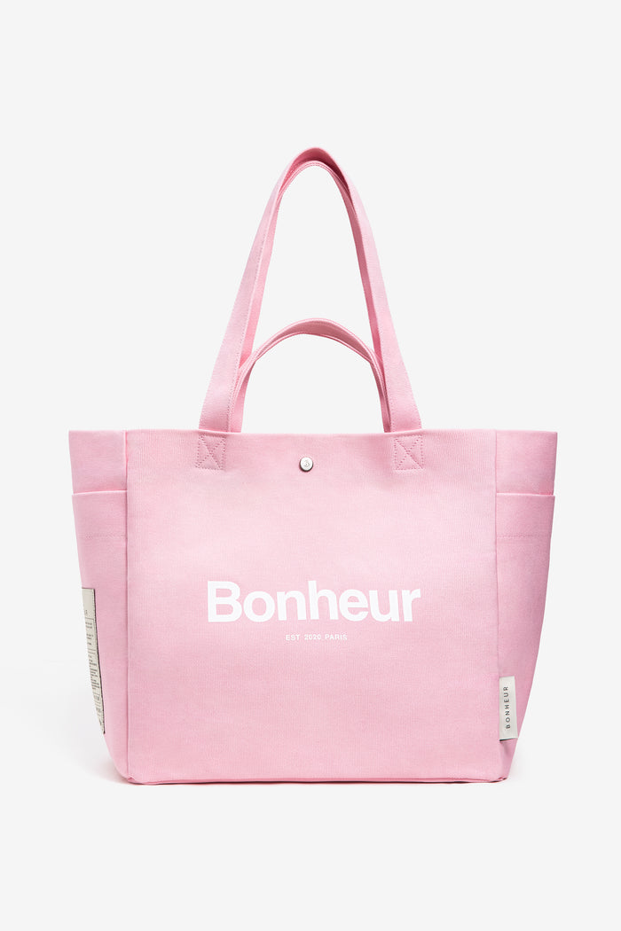 bonheur N°4 Canvas Cotton Bag- Pınk Blush
