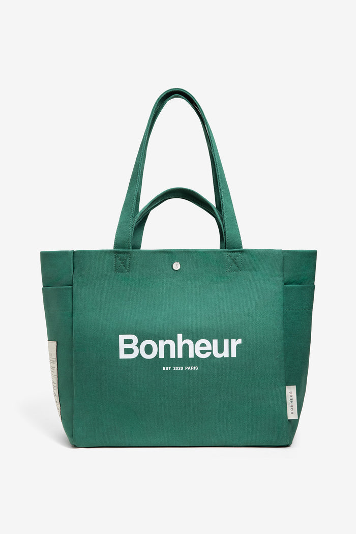 bonheur N°4 Canvas Cotton Bag- Spring Green