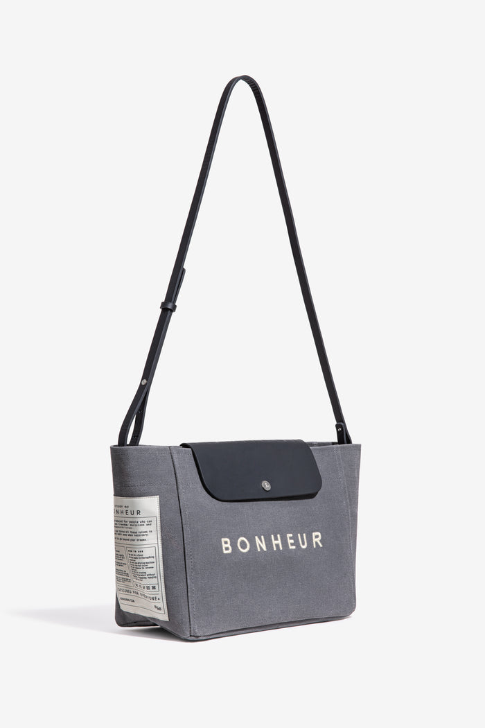 Bonheur N°6 Canvas Clutch+Bag - Ghost Gray