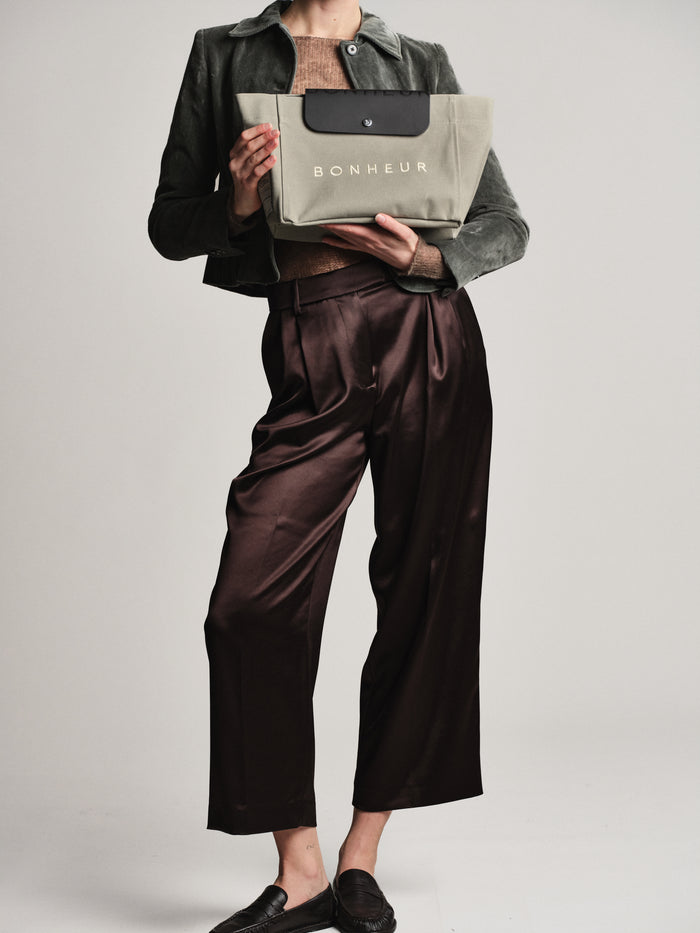 Bonheur N°6 Canvas Clutch+Bag - Milky Green