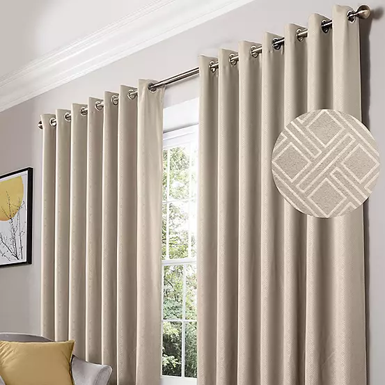 bonprix Alan Symonds Diamond Pair of Blackout Eyelet Curtains