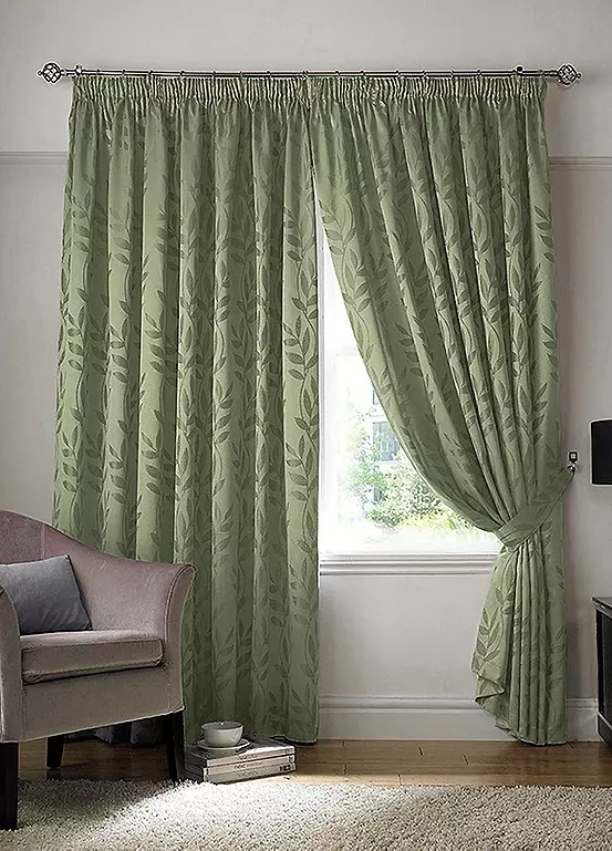Bonprix Alan Symonds Tivoli Jacquard Lined Pair Of Pencil Pleat Curtains
