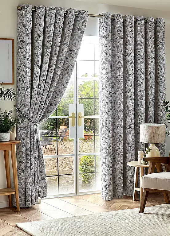 Bonprix Alan Symonds Victoria Pair Of Blackout Eyelet Curtains