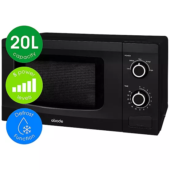 bonprix Abode 20L Manual Microwave AMM2001B - Black