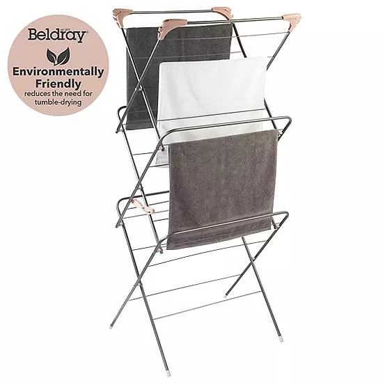 Bonprix Beldray Elegant 3 Tier Grey Clothes Airer