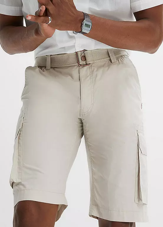 Bonprix Belted Cotton Cargo Shorts