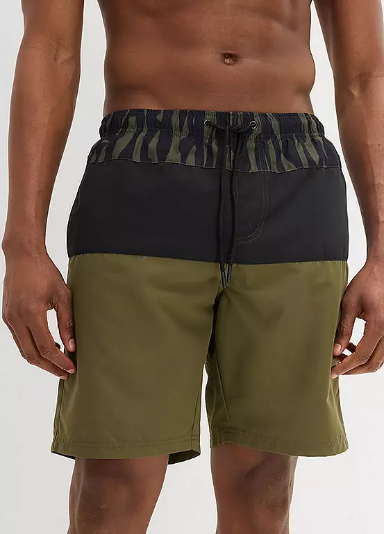bonprix Colour Block Swim Shorts