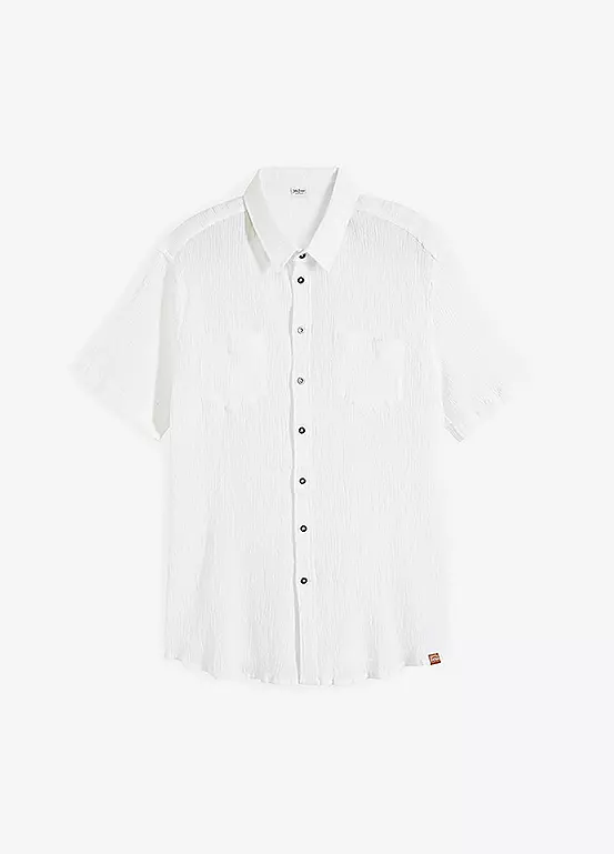 Bonprix Crinkle Short Sleeve Shirt
