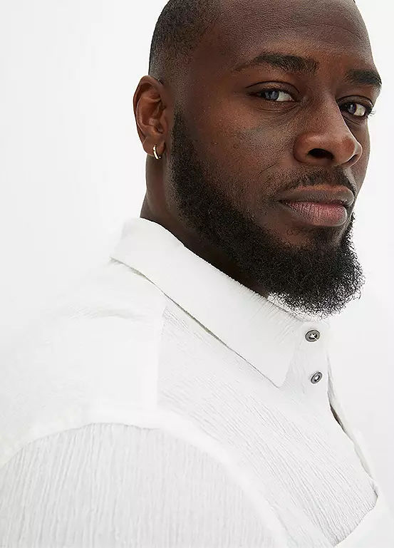 Bonprix Crinkle Short Sleeve Shirt