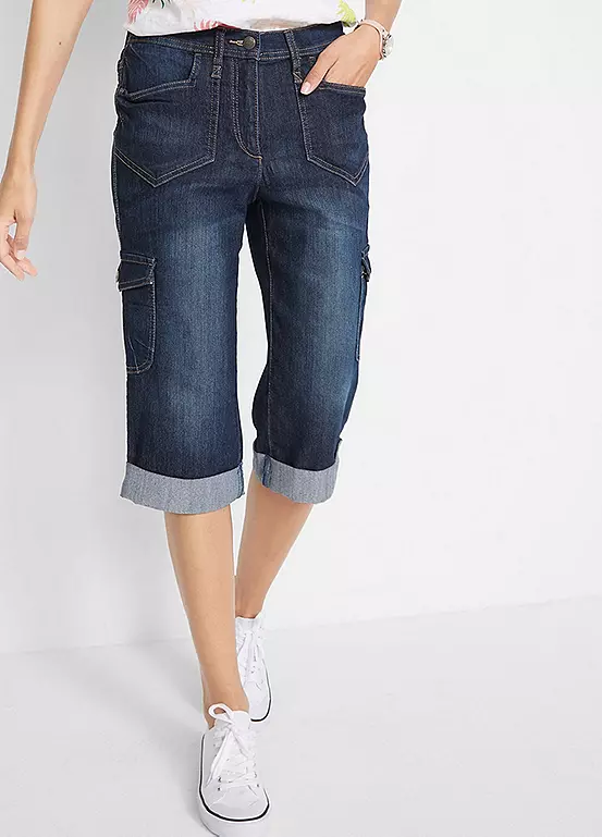 bonprix Cropped Cargo Jeans