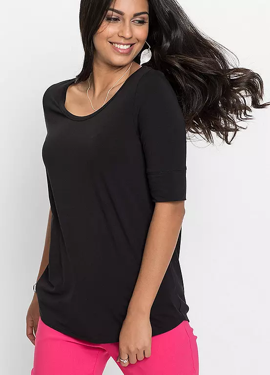 bonprix Curved Hem T-Shirt