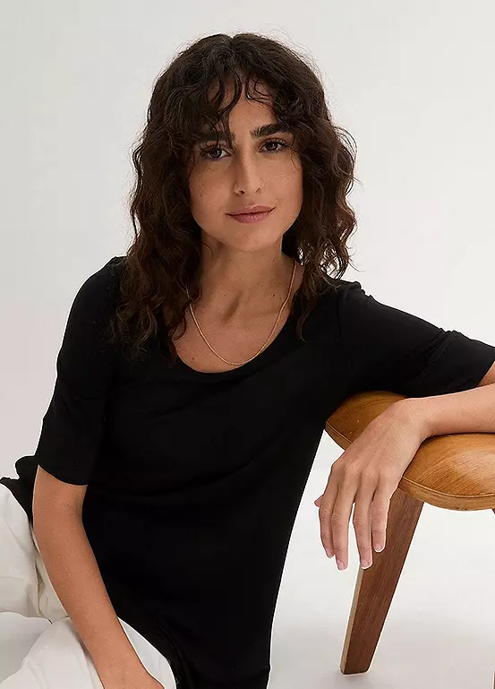 bonprix Curved Hem T-Shirt