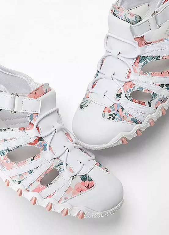Bonprix Cut-Out Floral Trainers