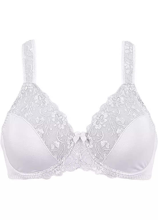 Bonprix Embroidered Underwired Minimiser Bra