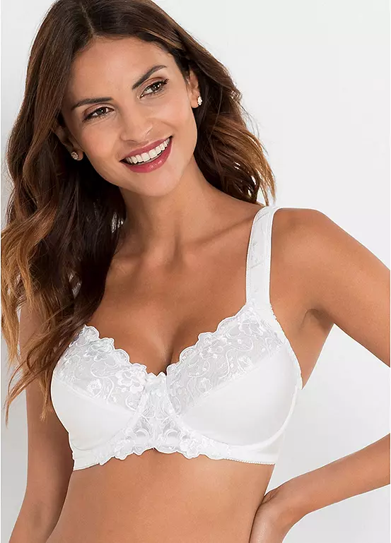 bonprix Embroidered Underwired Minimiser Bra
